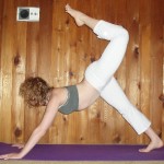 Inhale lift the leg