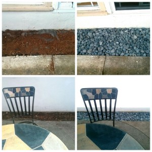 Patio before and after