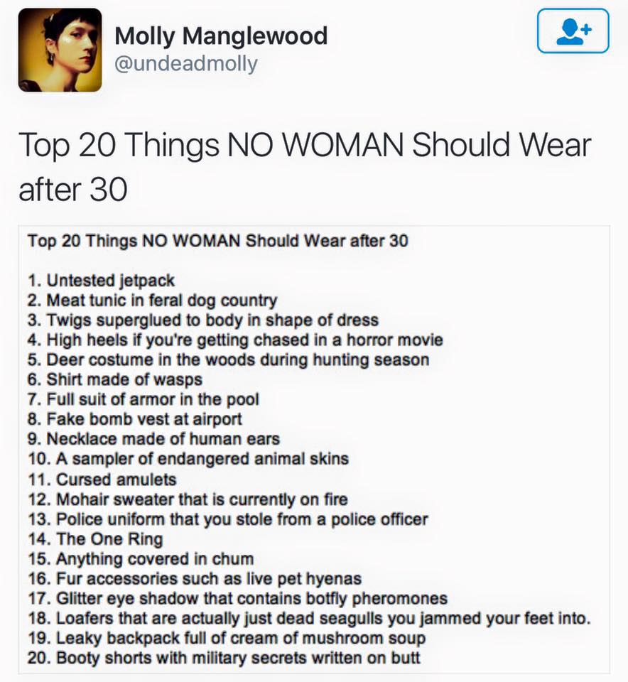 Top 20 Things No Woman Should Wear After 30